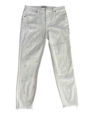 Abercrombie & Fitch White Straight-Leg Women's Jeans